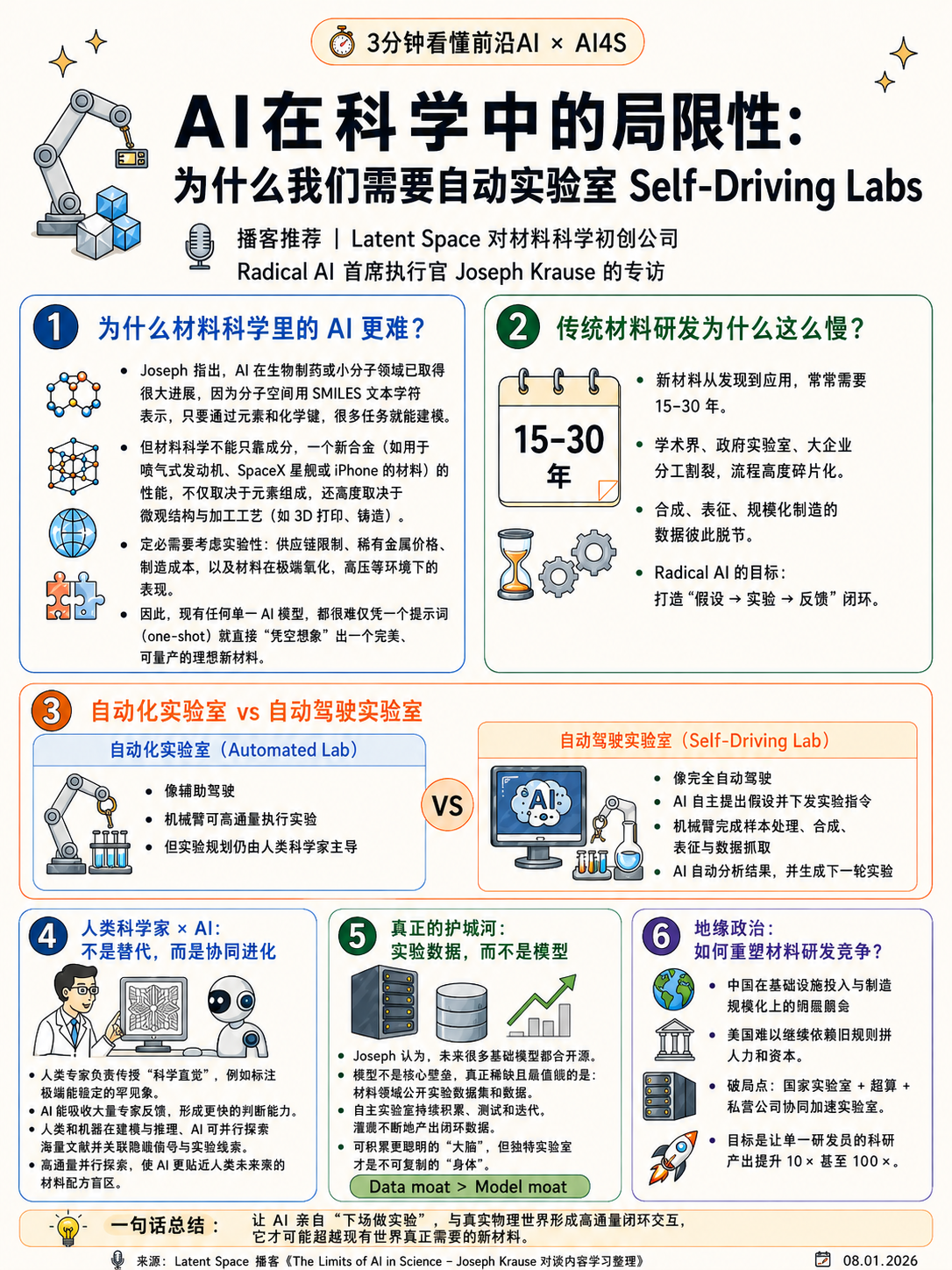 The Limits of AI in Science - Why We Need Self-Driving Labs visual guide